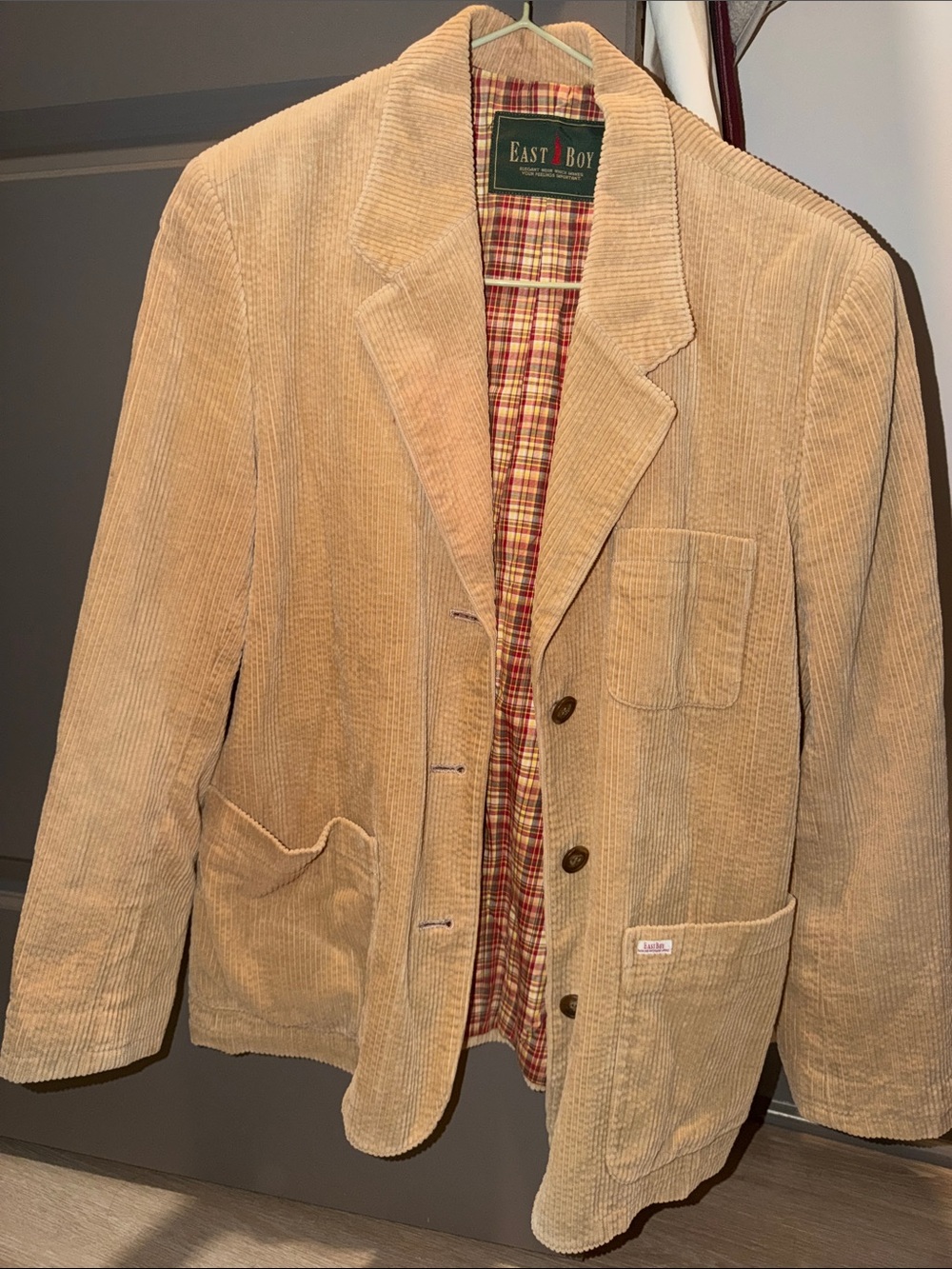 Women's Tan Corduroy Blazer